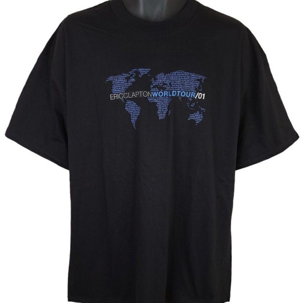 Eric Clapton T Shirt Vintage Y2K 2001 World Tour Crew Winterland Mens Size XL